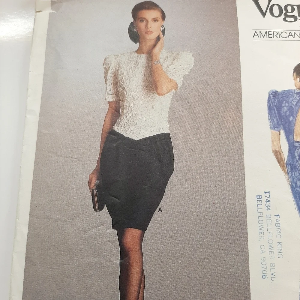 VTG 1988 VOGUE DRESS PATTERN # 2072